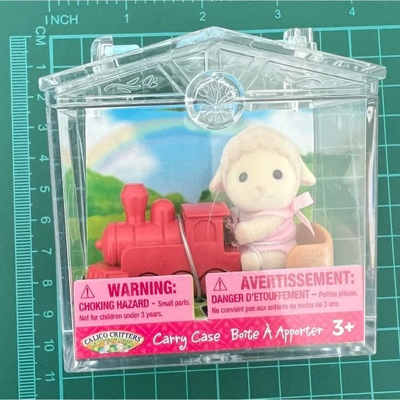 Calico Critters Baby Sheep And Train Mini Bring Box - Picture 1 of 7